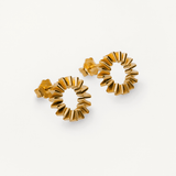 Alice Neiva Mini Fold Circle Earrings Gold Plated MOD Jewellery