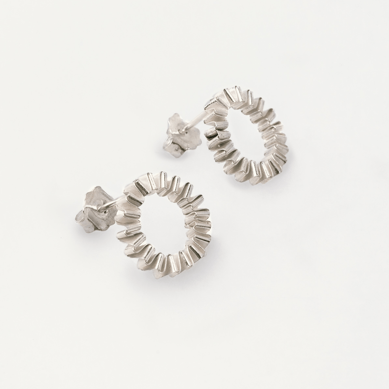 Alice Neiva Mini Fold Circle Earrings MOD Jewellery