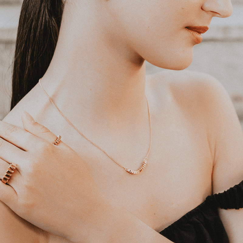 Alice Neiva Mini fold Necklace Gold Plated MOD Jewellery