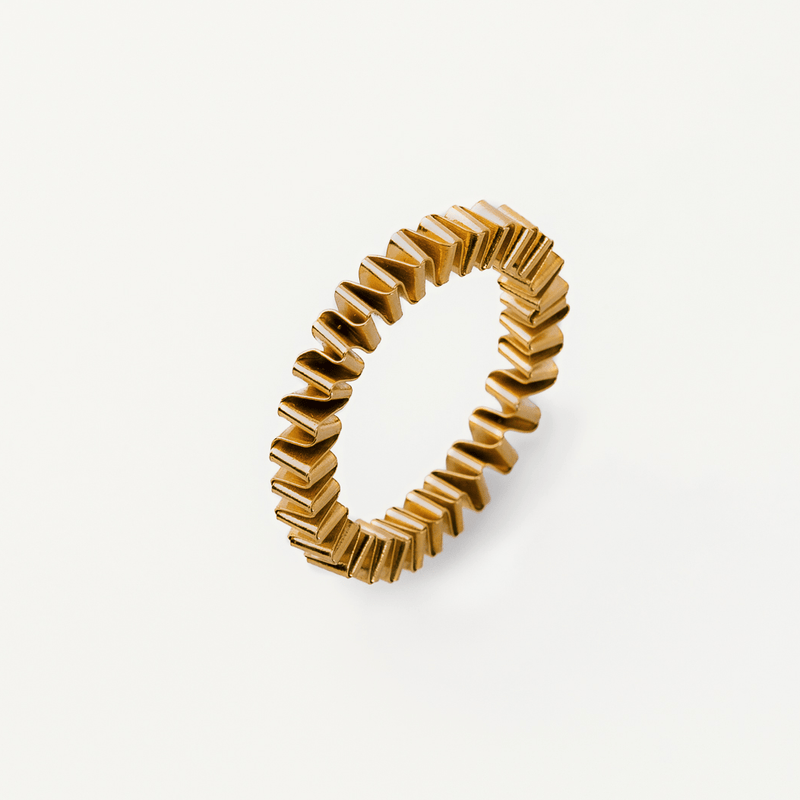 Alice Neiva Mini Fold Ring Gold Plated MOD Jewellery