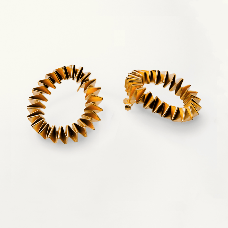 Alice Neiva One Fold Earrings Gold Plated MOD Jewellery