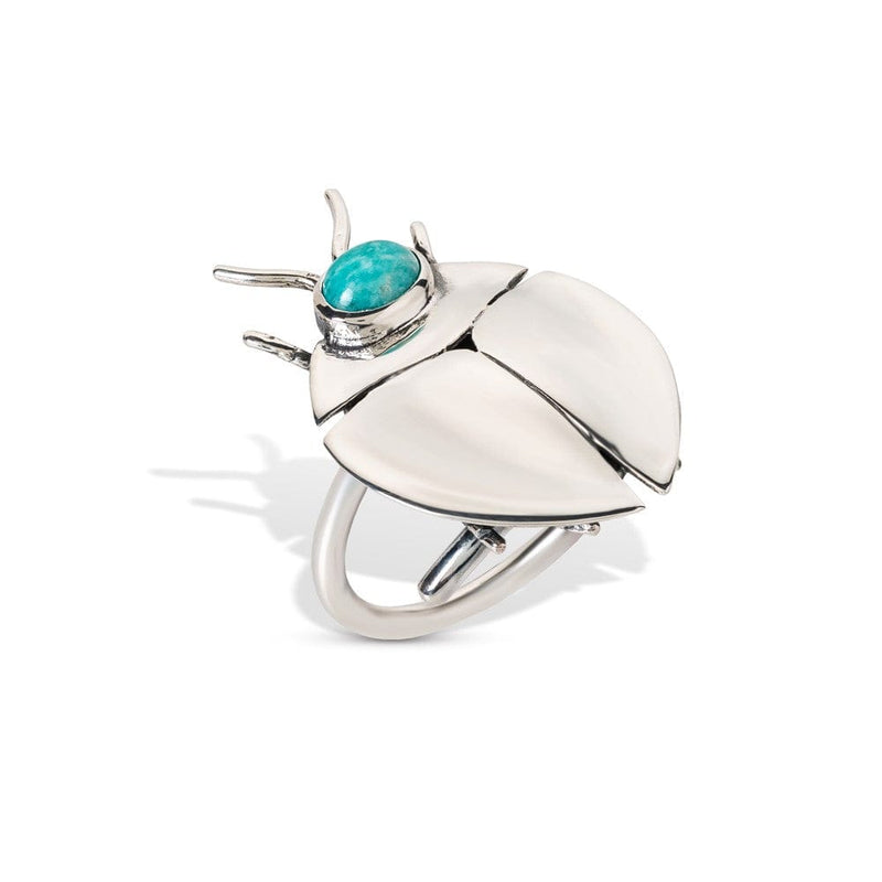 Bruno da Rocha aquamarine beetle ring MOD Jewellery