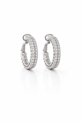 Flavio Diamond Eternity double hoop earrings MOD Jewellery