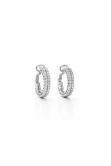 Flavio Diamond Eternity double hoop earrings MOD Jewellery