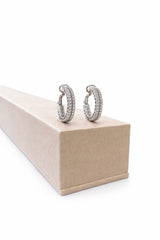 Flavio Diamond Eternity double hoop earrings MOD Jewellery