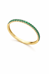 Goldstock Emerald Ruby Line Gold Ring MOD Jewellery