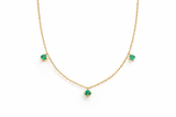 Goldstock Emerald Three Points Gold Necklace MOD Jewellery