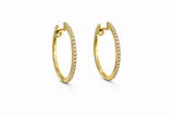 Goldstock Oval Diamond Hoops MOD Jewellery