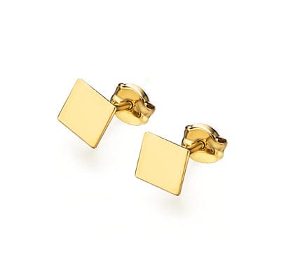 Goldstock Square gold earring (individual) MOD Jewellery