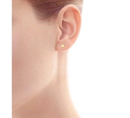 Goldstock Square gold earring (individual) MOD Jewellery