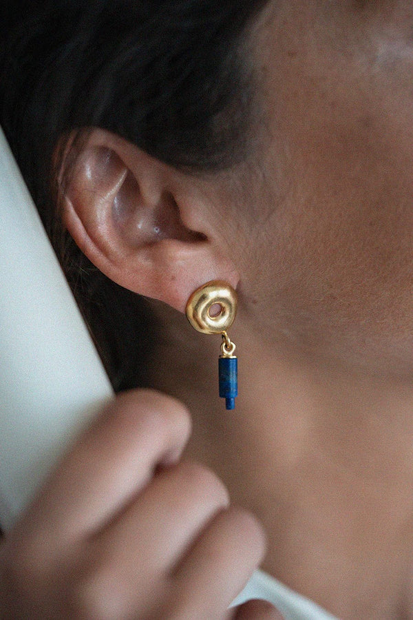 Inês Telles Águatinta Lápis Lazúli Earrings MOD Jewellery