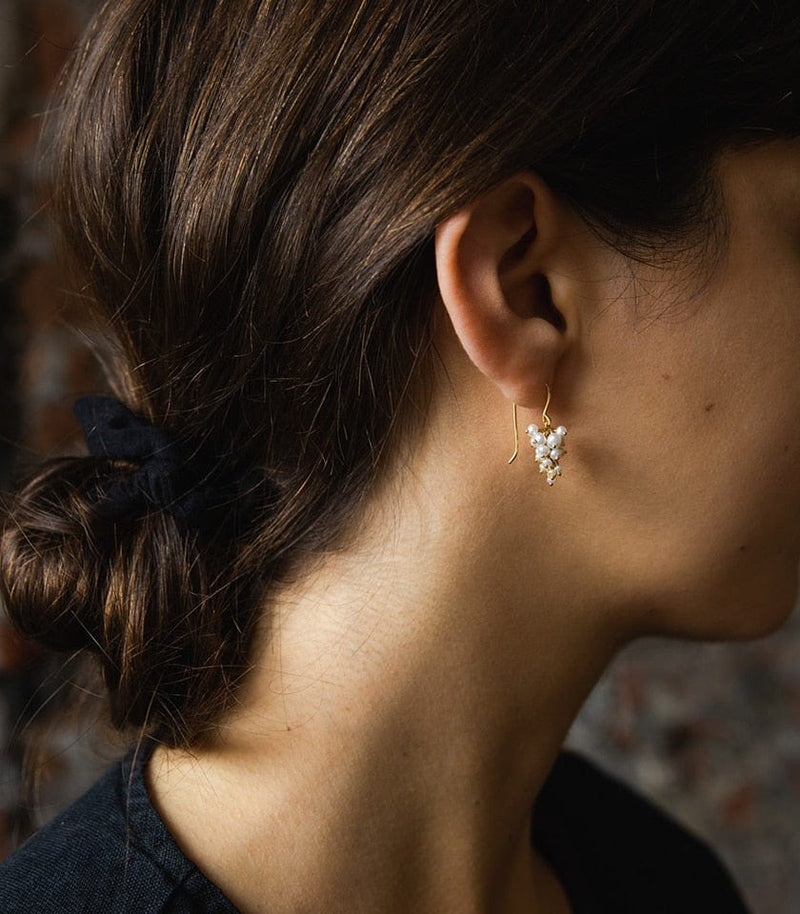 Kate Wood Grape Pearl Earrings MOD Jewellery
