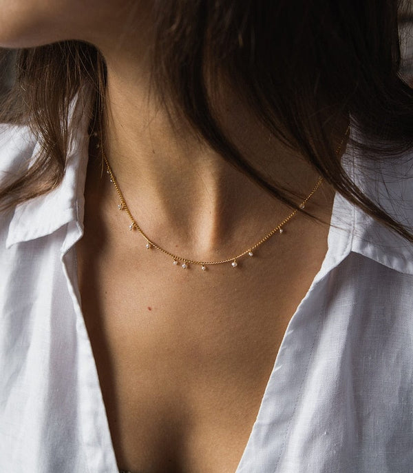 Kate Wood Light Scattered Pearl Necklace MOD Jewellery
