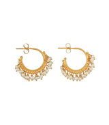 Kate Wood Pearl Hoop Earrings MOD Jewellery