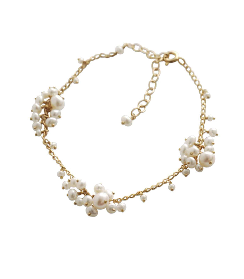 Kate Wood Scattered Cluster Pearl Bracelet MOD Jewellery