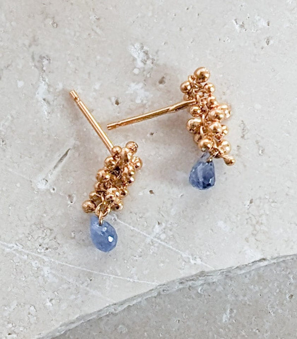 Kate Wood Teardrop Sapphire Earrings MOD Jewellery