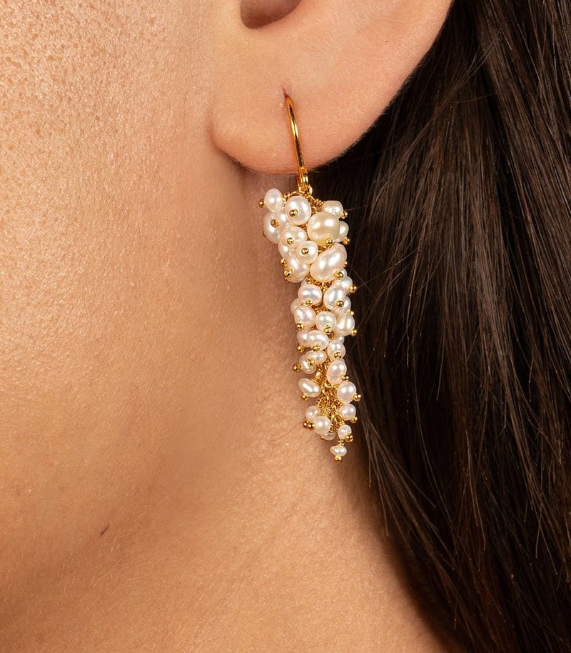 Kate Wood Wisteria Pearl Earrings MOD Jewellery