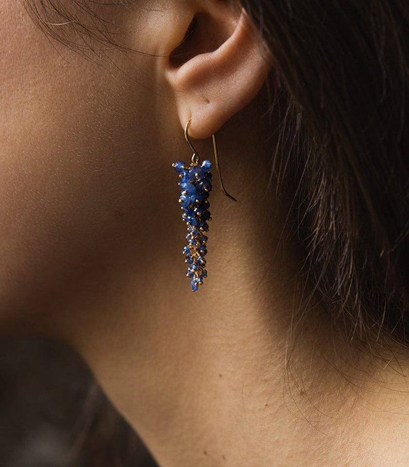 Kate Wood Wisteria Sapphire Earrings MOD Jewellery