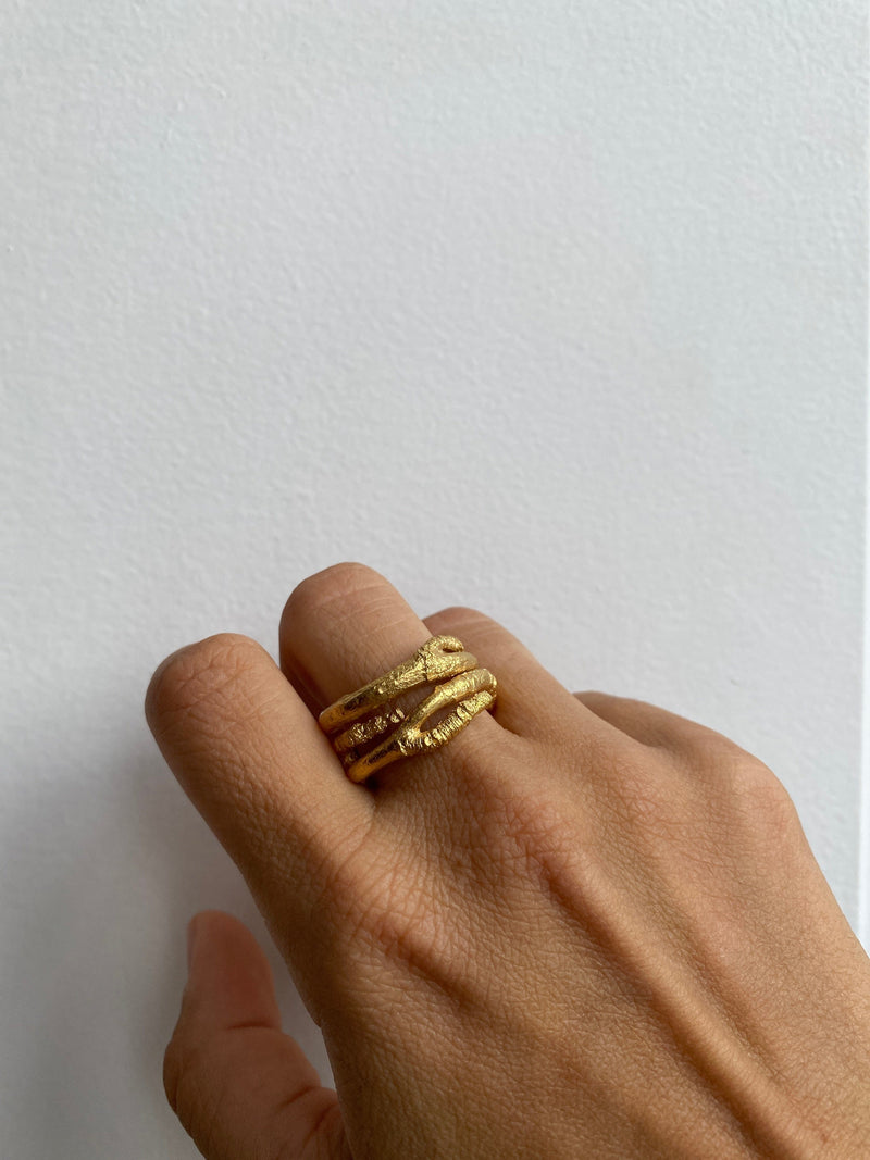 Little Nothing Magnolia Gold Plated Ring MOD Jewellery