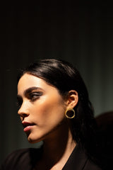 Susana Teixeira Large Circle Stud Earrings - Gold MOD Jewellery