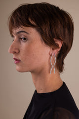 Susana Teixeira Long Wavy Earrings - Silver MOD Jewellery
