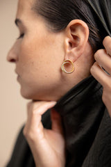 Susana Teixeira Small Circle Stud Earrings - Gold MOD Jewellery