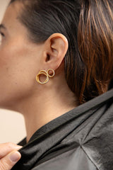 Susana Teixeira Small Circle Stud Earrings - Gold MOD Jewellery