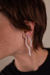 Susana Teixeira Wavy Stud Earrings - Silver MOD Jewellery