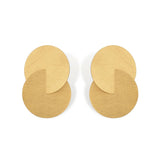Zaremski Circles gold plated Earrings Large MOD Jewellery