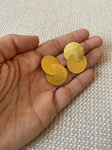 Zaremski Circles Gold Plated Earrings MOD Jewellery