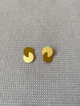 Zaremski Circles gold plated Earrings small MOD Jewellery