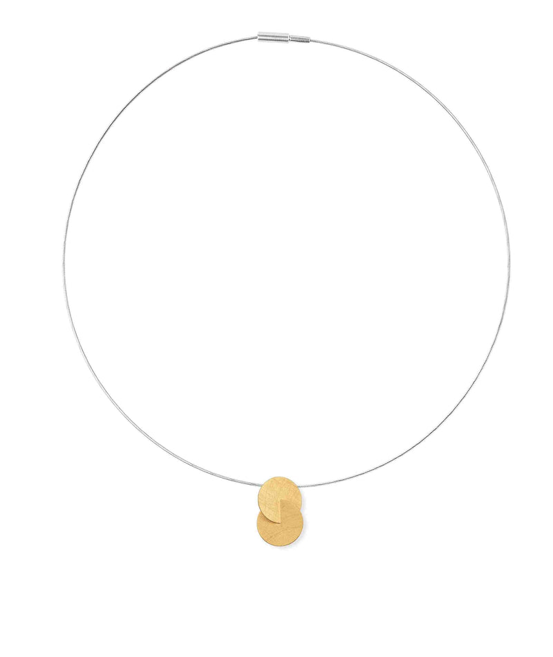 Zaremski Circles Gold Plated Pendant MOD Jewellery