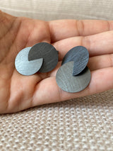 Zaremski Circles Oxidised earrings MOD Jewellery