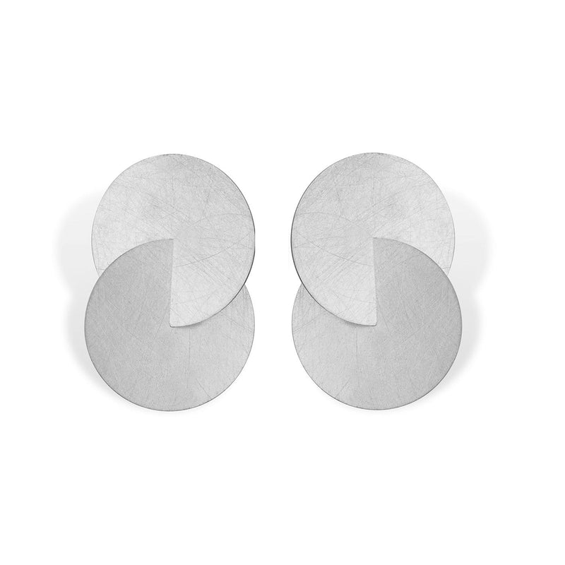 Zaremski Circles silver Earrings Large MOD Jewellery