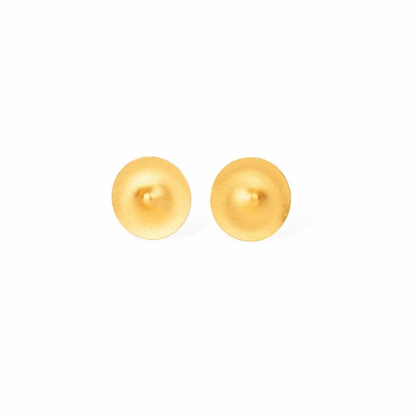 Zaremski convex gold plated Earrings MOD Jewellery