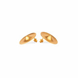 Zaremski convex gold plated Earrings MOD Jewellery