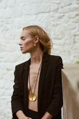 Zaremski Groove gold plated Earrings MOD Jewellery