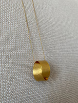 Zaremski Infinity Gold Plated Pendant large MOD Jewellery