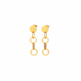 Zaremski Long Gold Plated Earrings MOD Jewellery
