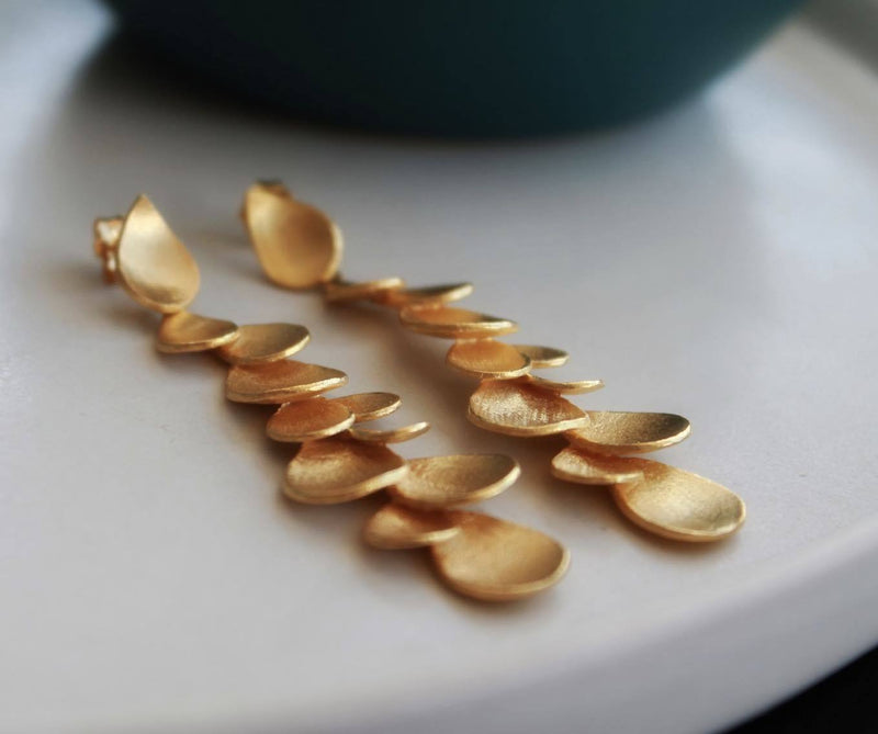 Ana Sales Hin Long Earrings MOD Jewellery - 24k Gold plated silver