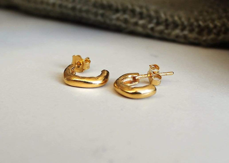 Ana Sales Mero Small Hoop Earrings MOD Jewellery - 24k Gold plated silver