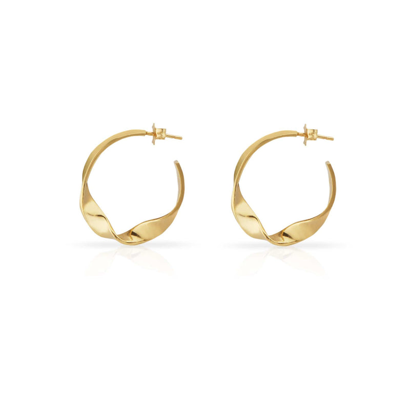 Ana Sales Nara Hoop Earrings MOD Jewellery - 24k Gold plated silver