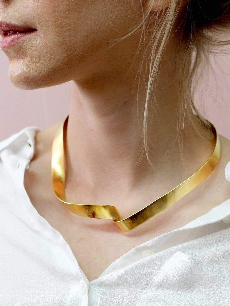 Ana Sales Nara Silver Necklace MOD Jewellery - 24k Gold plated silver