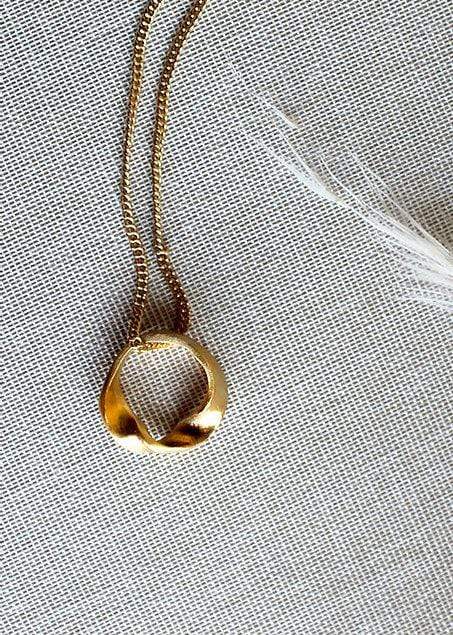 Ana Sales Nara Silver Pendant Necklace MOD Jewellery - 24k Gold plated silver