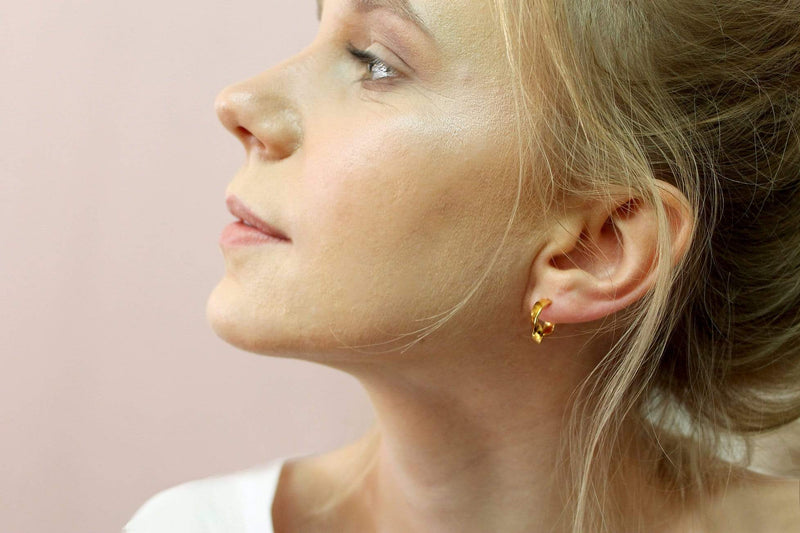 Ana Sales Nara Small Hoop Earrings MOD Jewellery - 24k Gold plated silver