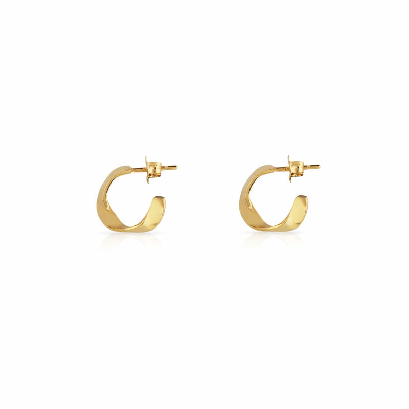 Ana Sales Nara Small Hoop Earrings MOD Jewellery - 24k Gold plated silver