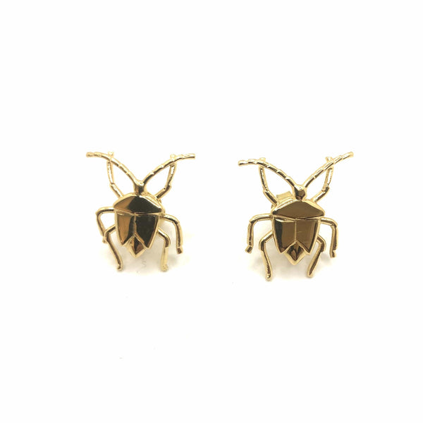 Bruno da Rocha bettle gold plated earrings MOD Jewellery