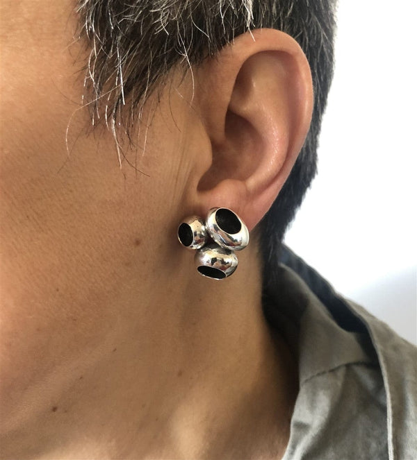 Bruno da Rocha cluster silver earrings MOD Jewellery