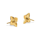 Bruno da Rocha flower earrings gold plated MOD Jewellery