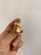 Bruno da Rocha flower earrings gold plated MOD Jewellery
